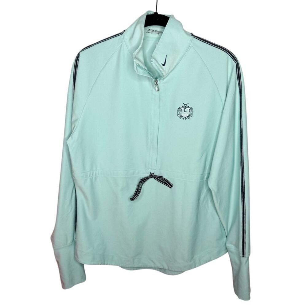 NIKE / teal blue Dri-fit golf half zip pullover jacket / M